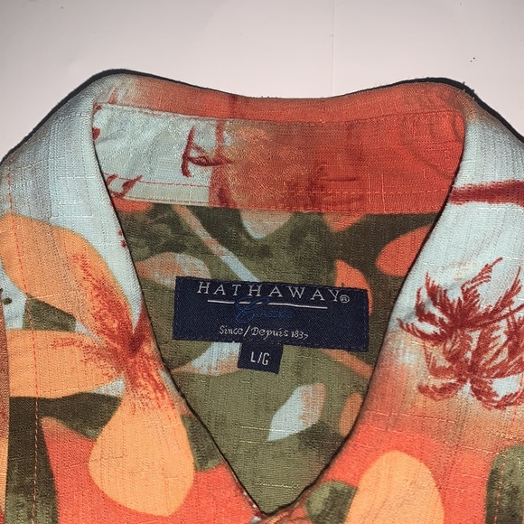 😎 Vintage 😎 Hawaiian Hathaway Shirt Men’s Size Large - Picture 3 of 4